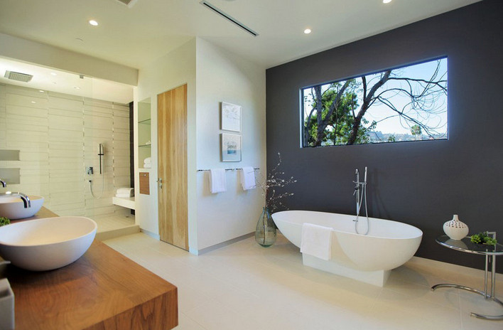 spacious bathroom